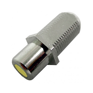 75-635A-YL Calrad Electronics "F" Female to RCA Female Feed-Thru Hex Style with Yellow Insert Audio Video Adapter