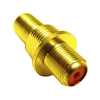 75-750G-1/2-2 Calrad Electronics F-81, "F" to "F" Type Coupler Adapter Mounts in 1/2" Hole, 2GHz, Gold Plated