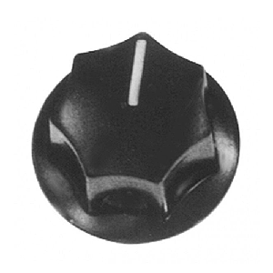 Calrad Electronics 85-560 .75" Black Bakelite Knob w/ Fluted Grip