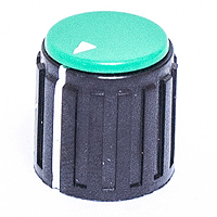 Calrad Electronics 85-593 Black Base/Green Cap Knob 9/16" Dia.