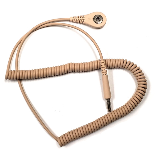14010 Desco Charleswater Coiled Cord, 6ft., Beige with Ban