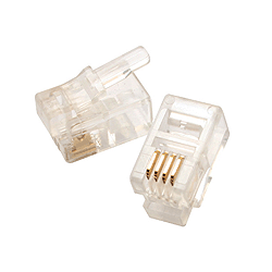 702-001 Eclipse Tools Modular Plug, 4P4C, Flat Cable, ..50 uin Gold, 50 Pack
