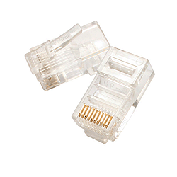 702-013 Eclipse Tools Modular Plug, Stranded, 10P10C, Round..Cable, 50 uin Gold, 50 Pack
