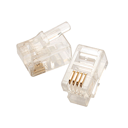 702-059 Eclipse Tools Modular Plug, Stranded, 4P4C, Flat Cable, ..6 uin Gold, 50 Pack