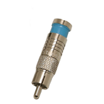 705-004-BU Eclipse Tools Compression RCA Connectors for RG-6, Blue Band, 100 pk