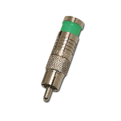 705-004-GN-20 Eclipse Tools Compression RCA Connectors for RG-6, Green Band, 20 pk