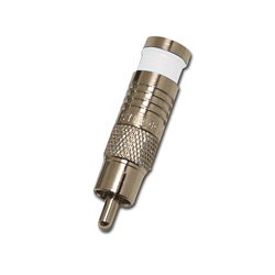 705-004-WH-10 Eclipse Tools Compression RCA Connectors for RG-6, White Band, 10 pk