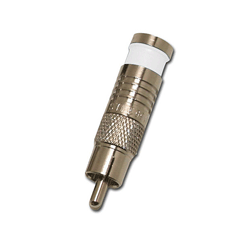 705-004-WH-50 Eclipse Tools Compression RCA Connectors for RG-6, White Band, 50 pk