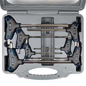 800-091 Eclipse Tools T-Handle Hex Key Set in Case, 7 Piece