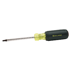 800-107 Eclipse Tools Robertson Rubber Grip Screwdriver S2 x 4"