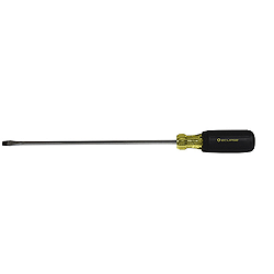 800-154 Eclipse Tools Flat Blade Rubber Grip Screwdriver 1/4 x 10"