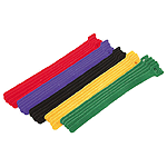 900-098-AST Eclipse Tools Hook & Loop Cable Ties Assortment 15 pcs - 3 each color