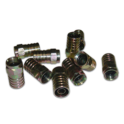 902-382-10 Eclipse Tools Hex Crimp CATV F Connectors for RG-6Q Quad Shield, 10 pk