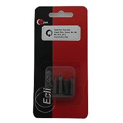 902-393 Eclipse Tools 5 Pc Spanner Security 1" Insert Bit Set-Sizes:#4,#6,#8,#10,#12