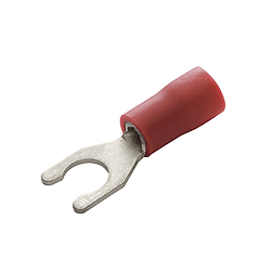 902-427-10 Eclipse Tools Locking Spade Terminal, 22-16AWG, #6 Stud Size, Red, Insulated PVC, Brazed Seam, 10 Pack