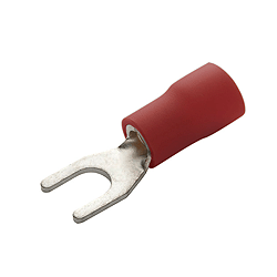 902-449-10 Eclipse Tools Spade Terminal, 22-16AWG, #5 Stud Size, Red, Insulated PVC, Brazed Seam, 10PK