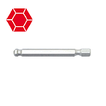 BHX2.5X3-1/2 Eclipse Tools Bit, Ball Hex, 2.5mm, 3-1/2" Long, 1/4" Hex Drive