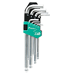 HW-229B Eclipse Tools Ball Point Long Arm Hex Key Set - Metric Sizes 1.5 - 10mm, 9 Piece