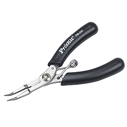 PM-252 Eclipse Tools Long Bent-Nosed Pliers - Serrated
