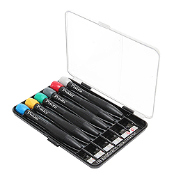 SD-3502 Eclipse Tools 6 Pc Precision Screwdriver Set - Star-Tip - T4, T5H, T6H, T7H, T8H and T9H