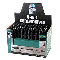 SD-804 Eclipse Tools 5-in-1 LED Screwdriver, 50 PACK