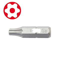 T10HX1 Eclipse Tools Bit, Tamper-Proof Star-Tip, T10H, 1" Long, 1/4" Hex Drive