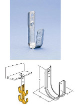 CAT21 Erico-Caddy<br>CAT J-HOOK: CAT21J-Hook that accepts up to 50 4-pair UTP CAT 5e or 2-strand fiber optic cable or innerduct, or 32 CAT 6