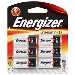 EL123BP-6 Energizer Photo 123 Lithium Batteries, 6 Pack