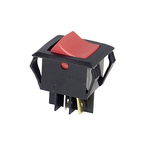 35-655 GC Rocker Switch, DPST Red 20A Quick Connect