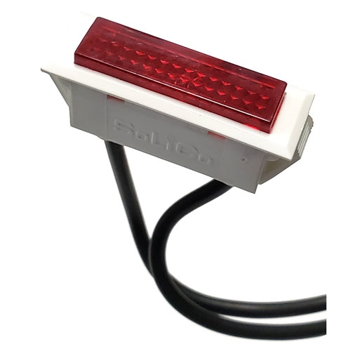 38-3002-50 GC Electronics Panel Lamp, Rectangular, 125V Neon Lamp, Red