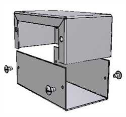 Hammond 1411G<br>Aluminum Enclosure - <b>4.0"L x 2.2"W x 1.6"H</b> - Grey Painted