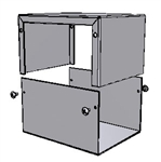 Hammond 1411L Aluminum Enclosure - 5.0"L x 4.0"W x 3.0"H - Grey Painted