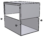 Hammond 1411Q<br>Aluminum Enclosure - <b>7.0"L x 5.0"W x 3.0"H</b> - Grey Painted