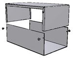 Hammond 1411U Aluminum Enclosure -  10.0"L x 6.0"W x 3.5"H - Grey Painted