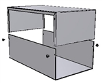 Hammond 1411X<br>Aluminum Enclosure - <b>12.0"L x 7.0"W x 4.0"H</b> - Grey Painted