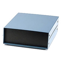 Hammond 1458C3<br>Metal Instrument Enclosure<br><b>6.0"W v 6.0"D x 3.0"H</b> - Solid Top & Bottom - Satin Black