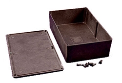 Hammond 1590DBK<br>Diecast Aluminum Enclosures - <b>7.38"L x 4.70"W x 2.05"D - Black</b>