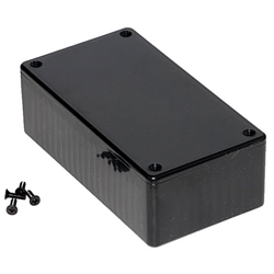 Hammond 1591CSBK<br>Multipurpose Plastic Enclosure - Economical Version - <b>4.7"L x 2.6"W x 1.4"D - Black</b>