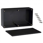 Hammond 1591EBK Plastic Enclosure Flame Retardant ABS 7.48"L x 4.33"W x 2.386"D Black