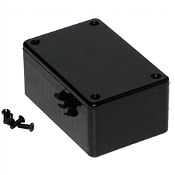 Hammond 1591LSBK Multipurpose Plastic Enclosure - Economical Version - 3.3"L x 2.2"W x 1.4"D - Black