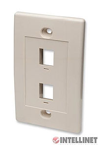 ICI 162838 Wallplate - Ivory - 2 Outlet - Flush Mount