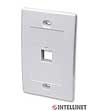 ICI 163286 Wallplate - White - 1 Outlet - Flush Mount