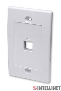 ICI 163286 Wallplate - White - 1 Outlet - Flush Mount