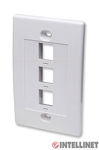 ICI 163309 Wallplate - White - 3 Outlet - Flush Mount