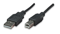 333368 Manhattan USB 2.0 Device Cable - A Male / B Male, 1.8 m (6 ft.), Black