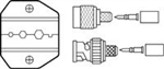 30-576 Ideal Industries<br>Replacement Die Set for Ideal Crimpmaster 30-506 / 30-485 - RG-174 Mini-59 Hex BNC/TNC coax connector