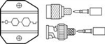 30-587 Ideal Industries<br>Replacement Die Set for Ideal Crimpmaster 30-506 - RG-58 and RG-174 cable for 50 and 75 Ohm cables