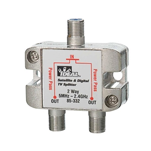 2-Way Satellite Digital Cable Splitter, 5MHz to 2.4GHz | 85-332 Ideal Industries
