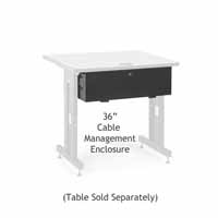 Kendall Howard 5500-3-100-36 36" Training Table Cable Management Enclosure