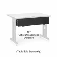 Kendall Howard 5500-3-100-48 48" Training Table Cable Management Enclosure